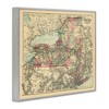 Stupell Industries Historic New York US State Map Vintage Cartography Black Framed Giclee Art - 3 of 4