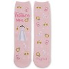 Memoi Future Mrs. Greeting Card Crew Socks Light Pink One Size - 3 of 4