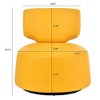 29.13" W Swivel Chair With 360° Silent Rotating Base Modern Accent Round Swivel Barrel Chairs, Wide Swivel Chair - 4 of 4