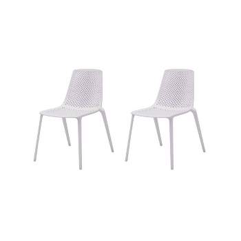 Amazonia 2pc Malaga Outdoor Patio Dining Chairs Armless Chairs