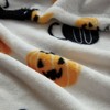 Kate Aurora Halloween Spooky Cats & Pumpkins Soft & Plush Oversized Oversized Accent Throw Blanket - White - 3 of 3