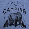 Mens Lets Go Camping Tshirt Funny Bear Outdoors Hiking Vintage Novelty Tee - Crazy Dog Men's T Shirt - 2 of 4