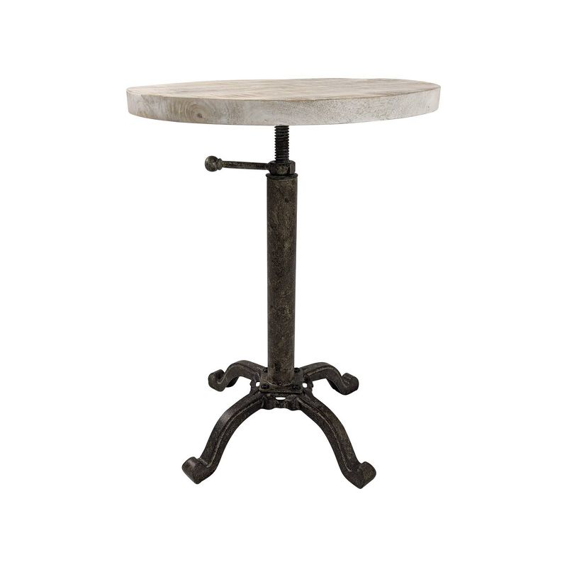 Colton Adjustable Vintage Table Natural Driftwood/Aged Iron - Carolina Chair &#38; Table, 3 of 8