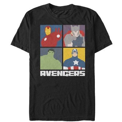 Men's Marvel Avengers Assemble T-shirt - Black - Large : Target