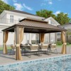 EROMMY Aluminum Patio Gazebo, Hardtop Gazebo With Galvanized Steel Roof And Aluminum Frame - 4 of 4