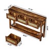 Resenkos Console Desk Table, Console Table, Entryway Table, Side Table, Display Table,51.2" Industrial 2-Tier Narrow Sofa Table Entryway Table with 3 - 3 of 4