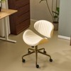 Karl Home | PU Curved Office Chair With Antique Bronze Base - 3 of 4