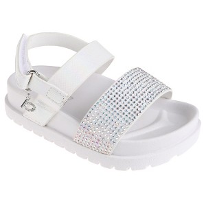 bebe Girls' Sandals - Cute and Sparkly Toddler Girls' Summer Shoes, Perfect Beach Sandals for Toddlers - 1 of 4
