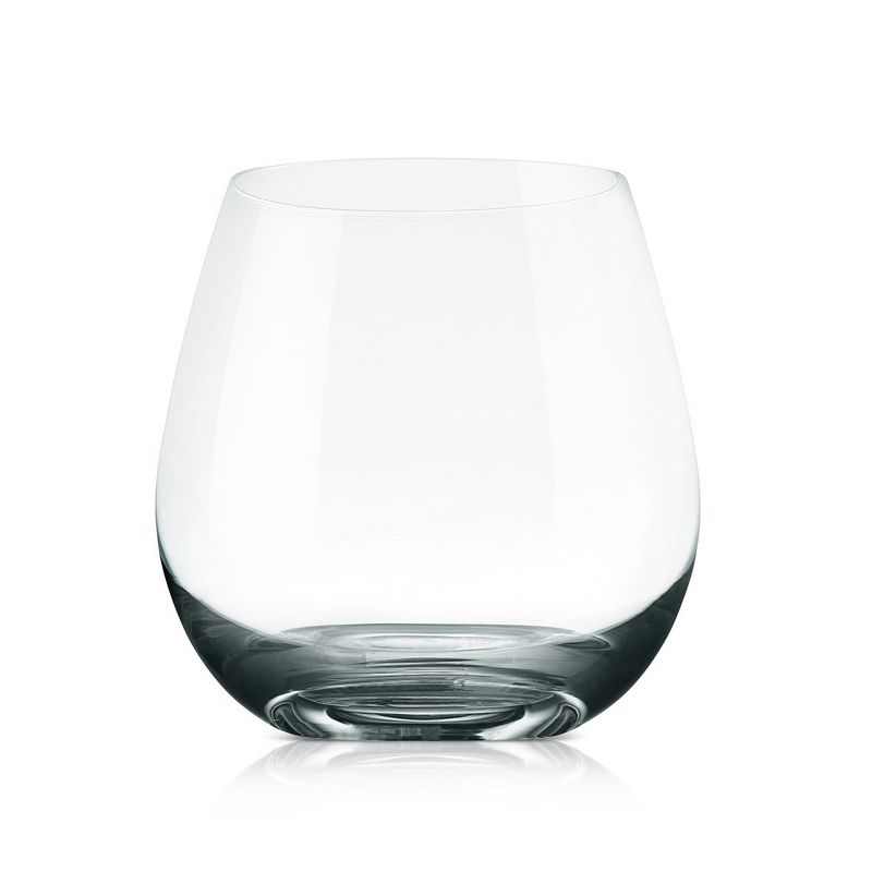 NutriChef 4 Pcs. of Crystal-Clear Stemless Wine Glass - Ultra Clear and Thin, Elegant Clear Wine Glasses, Hand Blown, 1 of 8