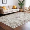 Washable Vintage Oriental Rug Non Slip Low Pile Rug Soft Throw Floor Cover Retro Printed Foldable Indoor Carpet for Living Room Bedroom Nursery - 2 of 4