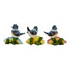 Transpac Resin Woodpecker On Flower Set of 3 Spring Home Decorations - 3 of 3