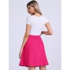 INSPIRE CHIC Women's High Waist A-Line Flared Pleated Above Knee Denim Skirt - 4 of 4