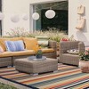 Coastal Geometric Casual Stripe Indoor Outdoor Runner or Area Rug by Blue Nile Mills - 2 of 4