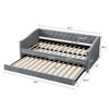 NicBex Twin Size Daybed with Twin Size Trundle,Upholstered Tufted Button Sofa Bed for Bedroom,Living Room,Apartment,Gray - 3 of 4
