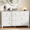 Dresser for Bedroom with 7 Drawers, 54" Wide Modern Chest of Drawers with Metal Handle, Dresser TV Stand, Wood Drawer Organizer - 2 of 4