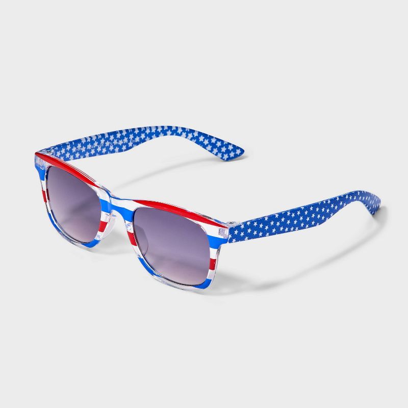 Kids&#39; Stars and Stripes Clear Surfer Shade Sunglasses - Cat &#38; Jack&#8482; Red/White/Blue, 2 of 3