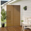 47-inches W x 72-inches H Brown Galvanized Sheet Screen Outdoor and lndoor Divider for Balcony Patio Garden Room Divider (Classic Shutter) - 2 of 4