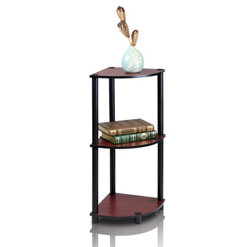 Furinno Turn-N-Tube 5 Tier Corner Display Rack Multipurpose Shelving Unit, Espresso/Black