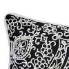 12"x18" Edie@Home Arabesque Embroidered Oblong Pillow: Weather-Resistant, Zipper Closure, Abstract Design - 3 of 4
