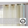 HLC.ME Abbey Faux Linen Semi Sheer Grommet Short Thick Curtain Tiers for Small Windows, Kitchen & Basement, Pair - 2 of 4