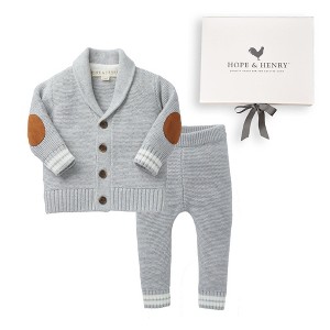 Hope & Henry Baby  Shawl Collar Cardigan and Sweater Legging Gift Box Set, Infant - 1 of 4