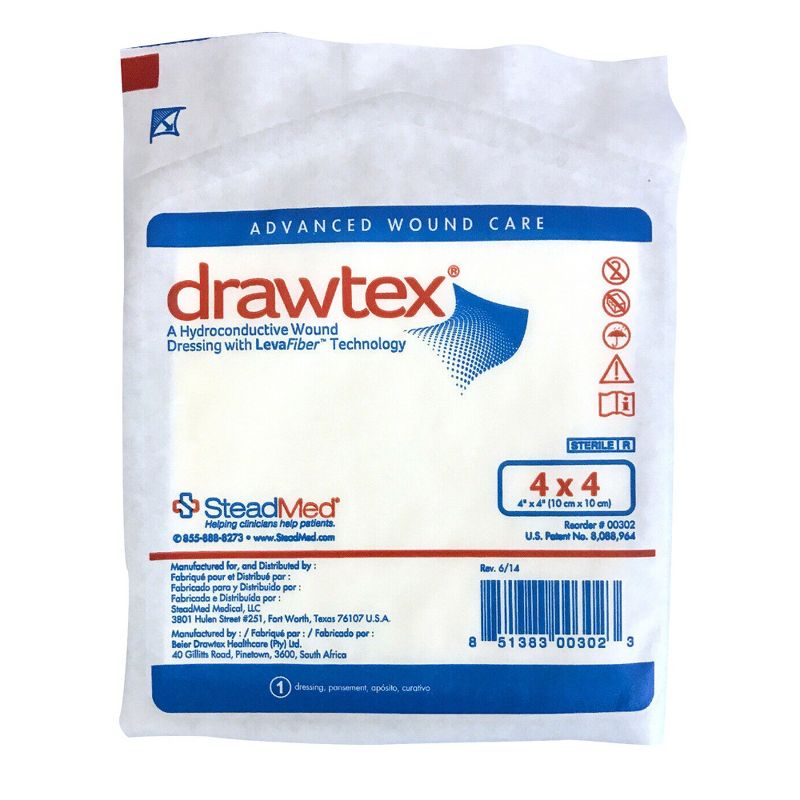 Drawtex Hydroconductive Wound Dressing, 4x4, 1 Count, 1 Pack, 1 of 5