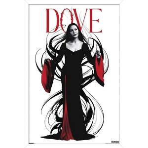 Trends International Wednesday: Season 2 (2025) - Morticia Dove Framed Wall Poster Prints White Framed Version 14.725" x 22.375" - 1 of 4
