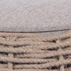 APRILSOUL Natural Woven Ottoman with Storage, Brown - 4 of 4