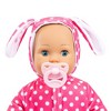 Anna First Words 15" Baby Doll in Bunny Pink & White Polka Dot Onesie - 4 of 4