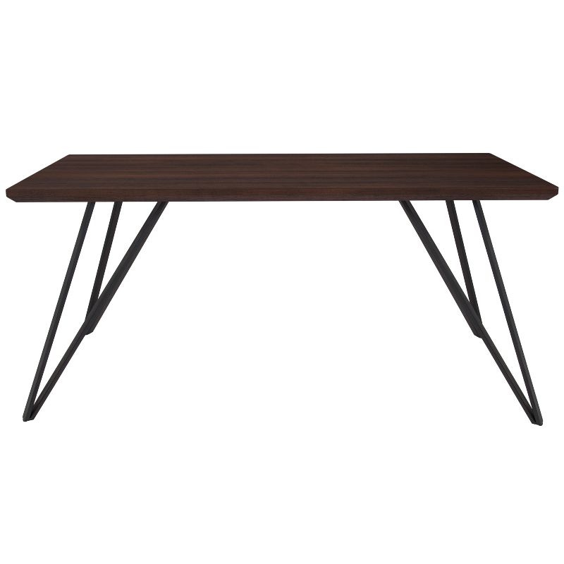 Flash Furniture Corinth 31.5" x 63" Rectangular Dining Table in Dark Ash Finish, 5 of 7