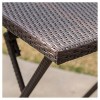 Margarita Square Wicker Bar Table Brown - Christopher Knight Home: Weather-Resistant, Iron Frame Patio Dining - 3 of 4