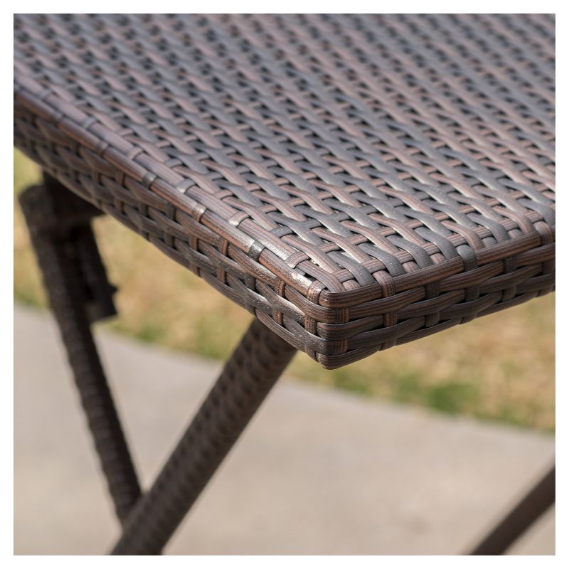 Margarita Square Wicker Bar Table Brown - Christopher Knight Home, 4 of 6