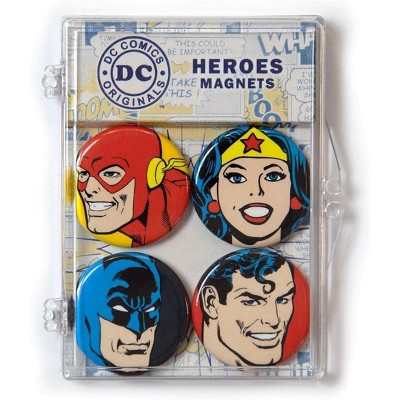 Crowded Coop, LLC DC Comics Heroes Magnet 4-Pack