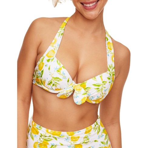 Adore Me Women s Shelby Swimwear Top 36ddd Luscious Lemons C02