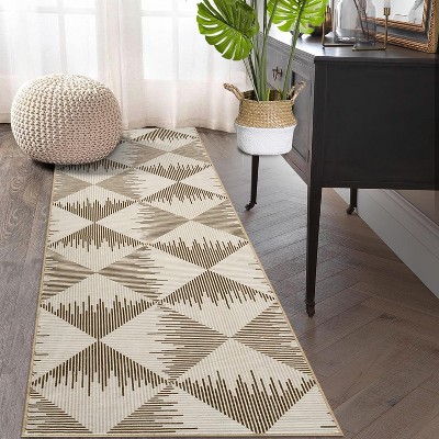 Modern Washable Area Rug - Contemporary Stain-Resistant Carpet for Living Room, Bedroom, Office