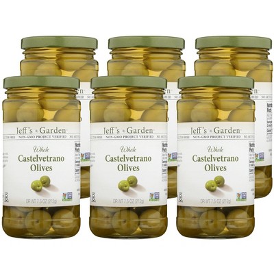Jeff's Garden Whole Castelvetrano Olives - Case of 6/7.5 oz