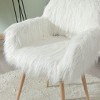 PAGED Faux Fur Upholstered Accent Chair Comfy Armchair with Metal Legs for Living Room, Reading Room - 4 of 4