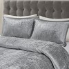 Okak Full/King 5-Piece Crinkle Velvet Bed Comforter Set with Throw Pillow,Comfortable Quilt Comforter Bedding Sets,Machine Washable - 4 of 4