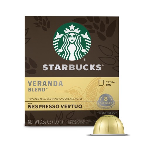 Uskyldig skepsis Til sandheden Starbucks Coffee Capsules For Nespresso Vertuo Machines — Blonde Light  Roast Veranda Blend — 1 Box (8 Coffee Pods) : Target