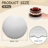 Unique Bargains Disposable Greaseproof Cardboard Scalloped Cake Platters 10 Pcs - 2 of 4