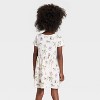 Toddler Girls' Short Sleeve Halloween Animals Dress - Cat & Jack™ Cream - 2 of 3