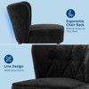 Modern Wingback Chair for Living Room, Armless Lounge Chair with Wood Legs, Upholstered Makeup Vanity Tufted Side Chair with Decor Comfy Back, 2PCS - 4 of 4