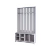 CAVINAS Hall Tree with 3 Hooks Modern Coat Rack with Storage Cabinets and Mirror for Entryway - 3 of 4