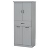 CAVINAS Tall&Wide Freestanding Bathroom Storage Cabinet,Versatile Storage Cabinet with Adjustable Shelves,1 Drawer&2 Tilt-Out Hampers - 2 of 4