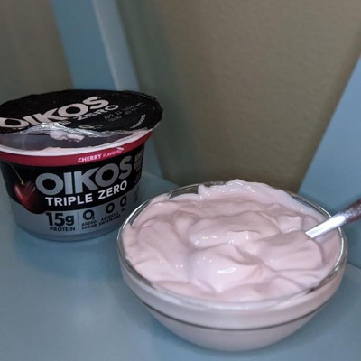 Oikos® Triple Zero Cherrry Blended Nonfat Greek Yogurt Cup, 4 ct