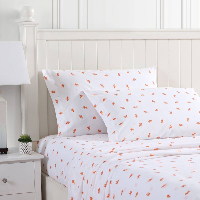 Printed Pattern Percale Cotton Sheet Set - Poppy & Fritz, 3 of 7