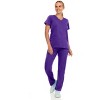 Hey Collection Women Scrubs Set 4-Way Stretch Mock Neck Top with Straight Leg Scrub Pants with Four Pockets - 4 of 4