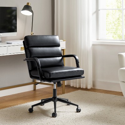Gregor 360-degree swivel Task Leather Chair  with Tilt Lock and Center Tilt for office | Hulala Home