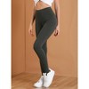 INSPIRE CHIC Women's Elastic Waistband Soft Gym Yoga Cotton Stirrup Pants Leggings - 4 of 4