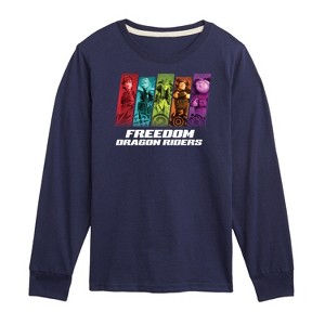 Boys' - How to Train Your Dragon - Freedom Riders Long Sleeve Graphic T-Shirt - 1 of 4